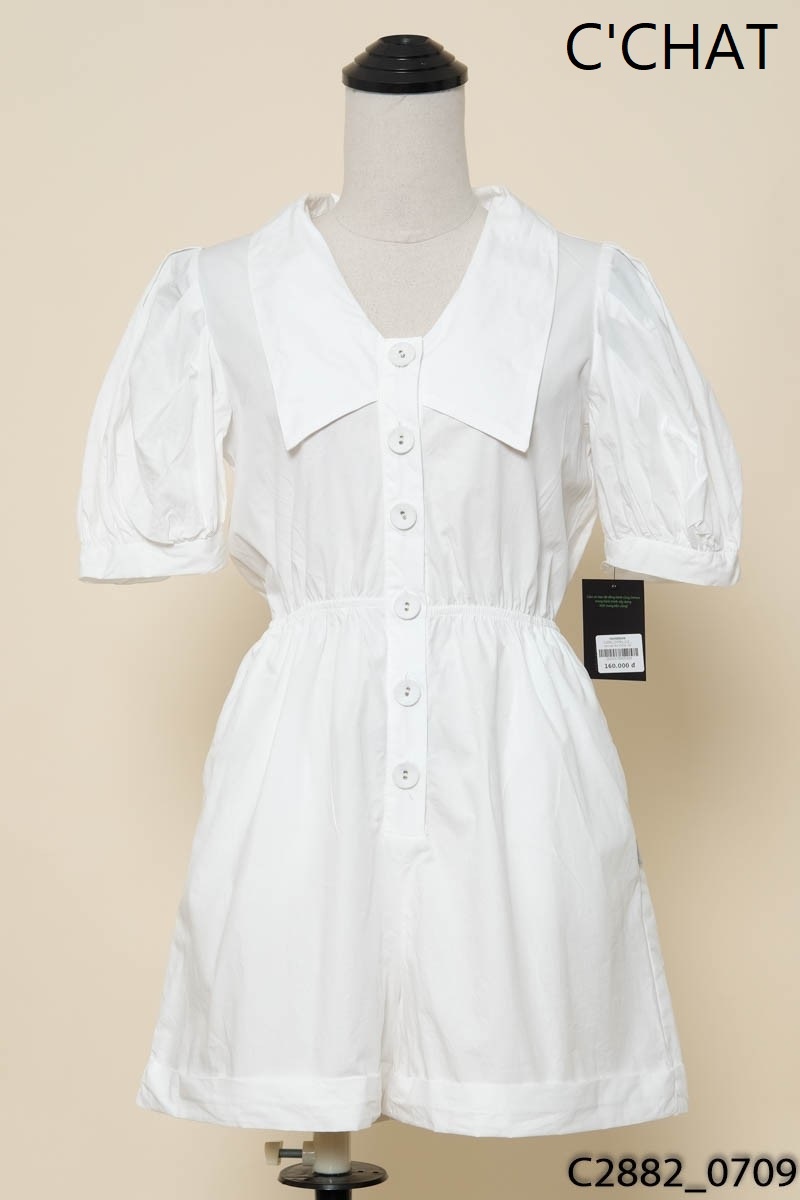 Jumpsuits trắng cộc tay C'Chat
