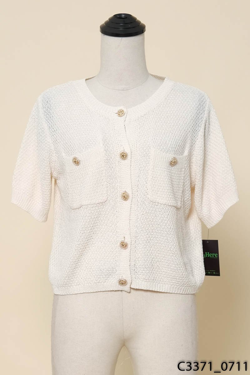 Áo cardigan be cộc tay