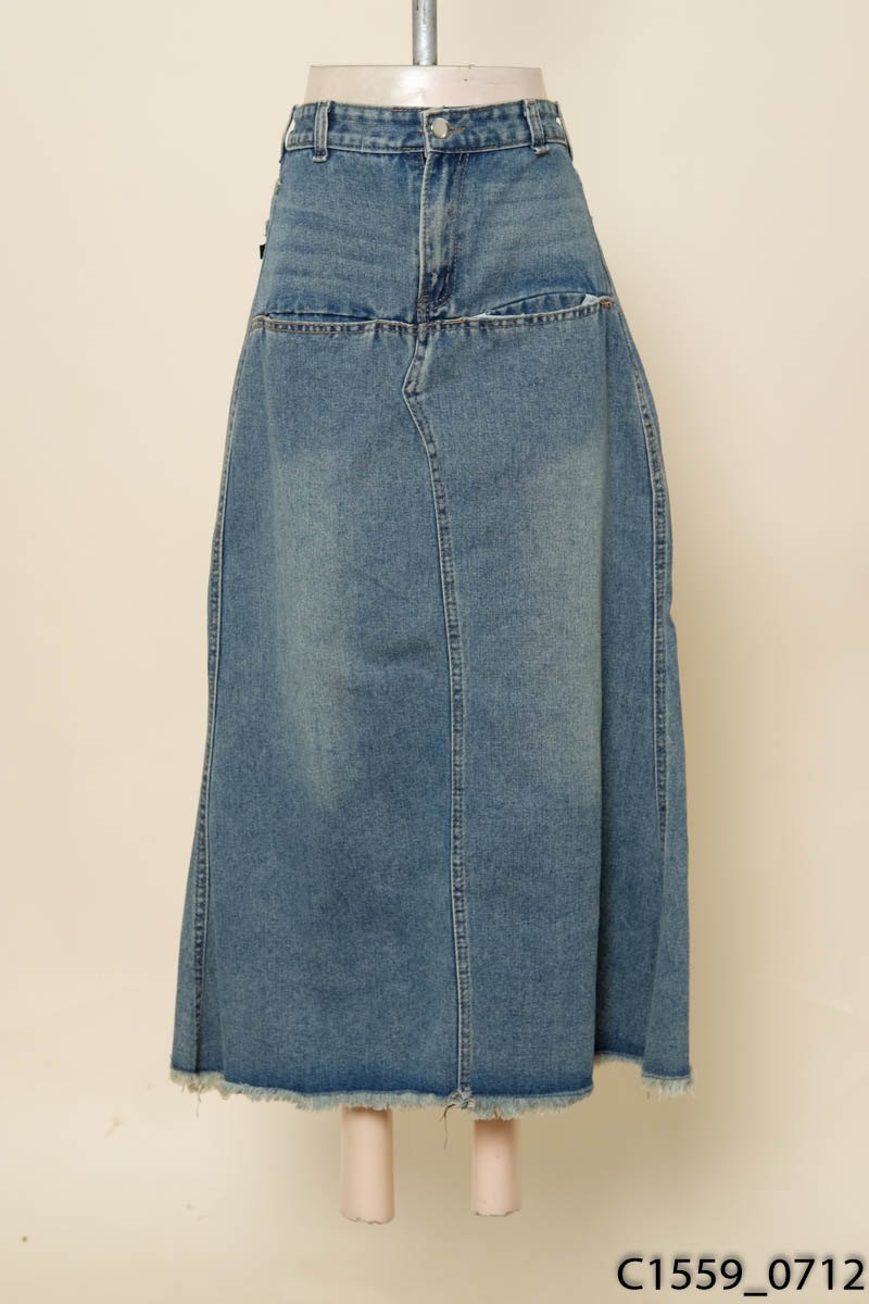 Chân váy jeans túi trước