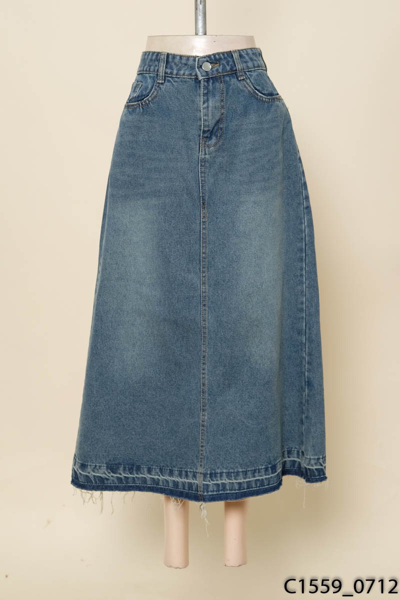 Chân váy jeans xanh