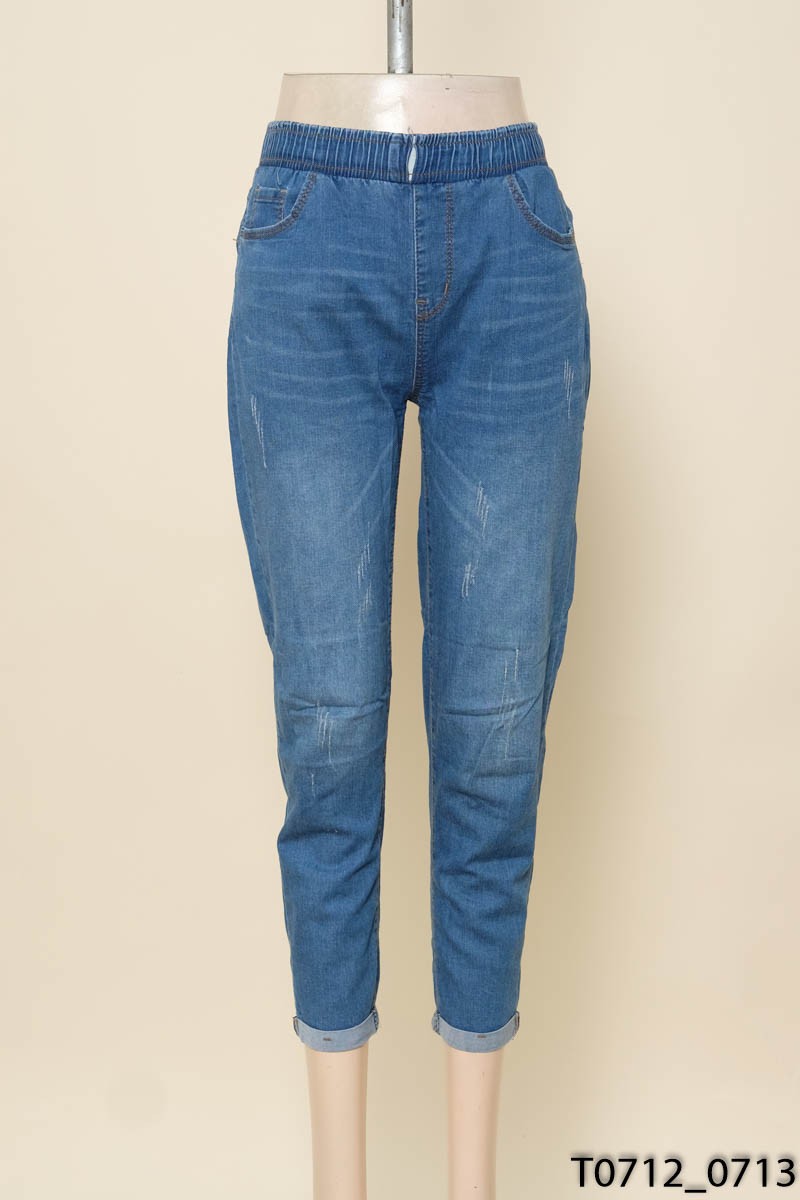 Quần jeans eo chun