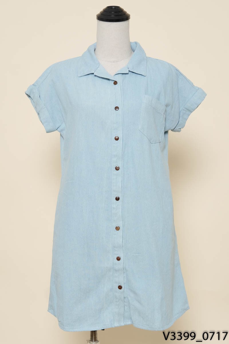 BÊCOOL- Đầm jeans xanh nhạt New Tags