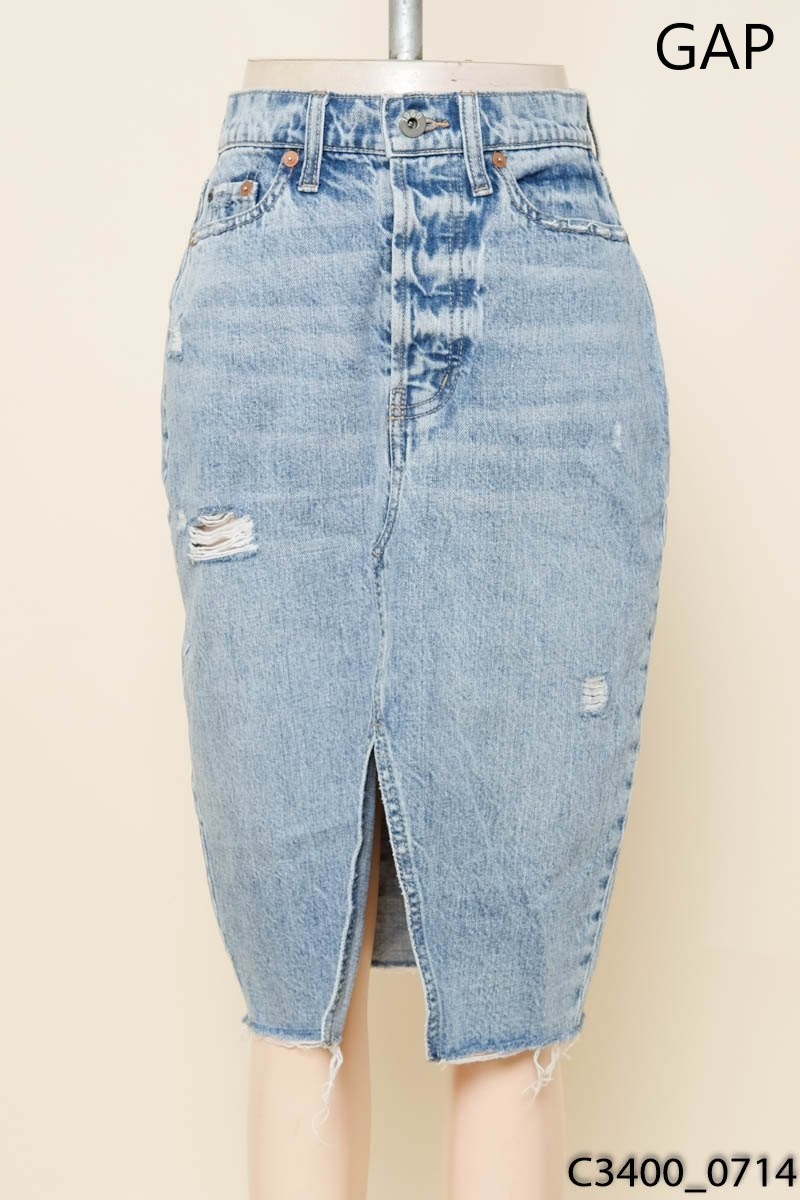 Chân váy jeans xanh GAP