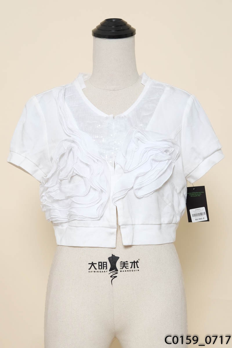 Áo trắng phối bèo