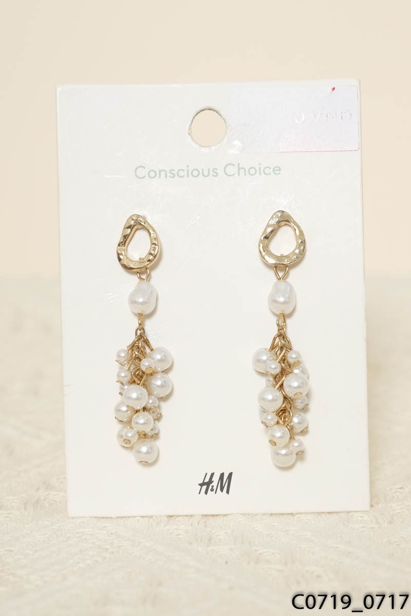 Khuyên tai ngọc kiểu trùm ngo HM New Tags