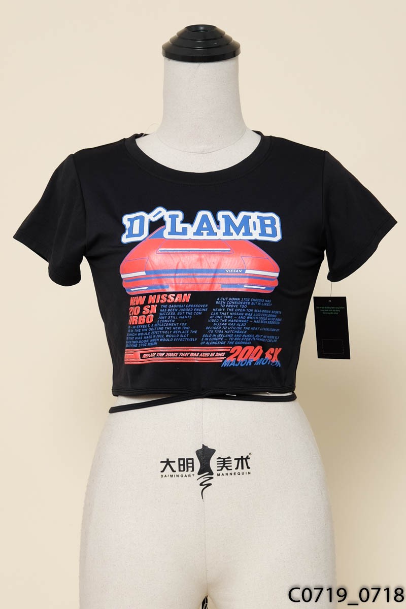 Áo croptop đen
