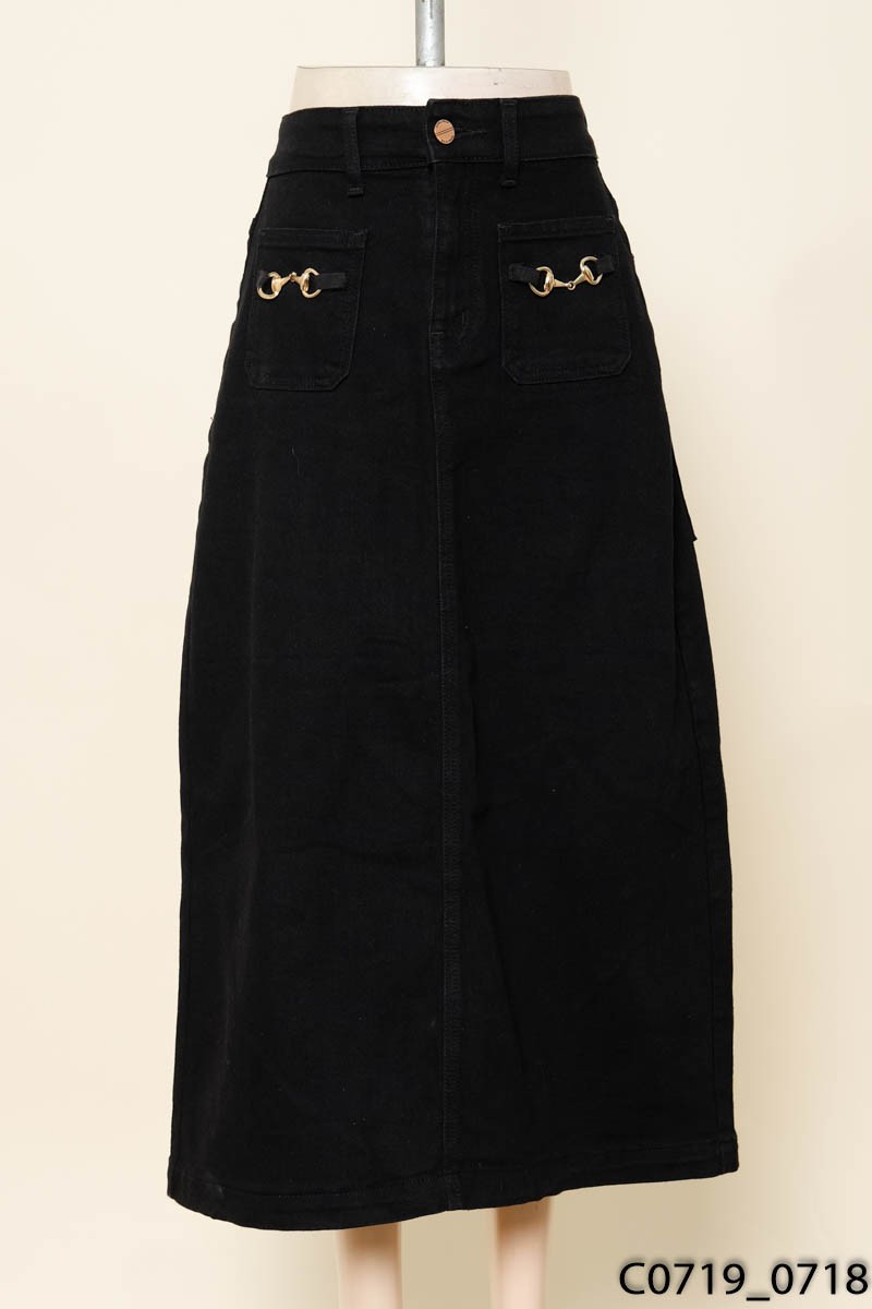 Chân váy jeans đen