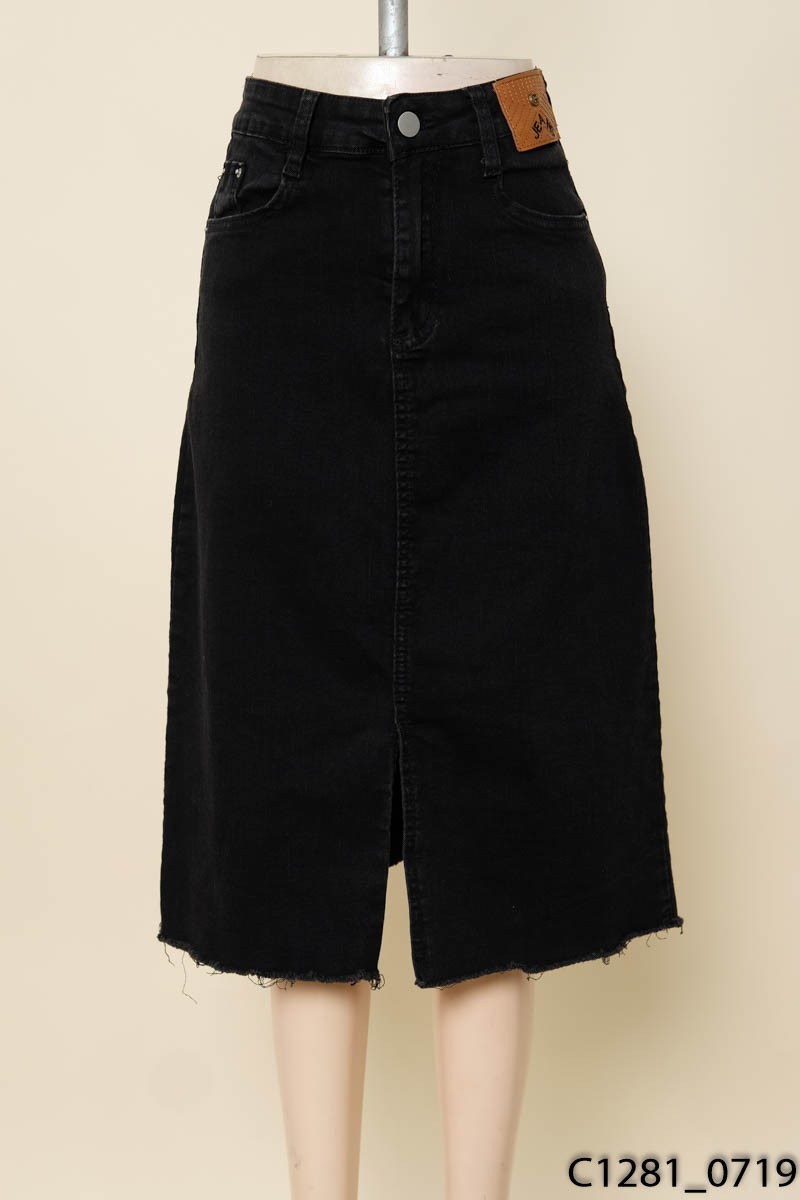 Chân váy Jeans đen dài