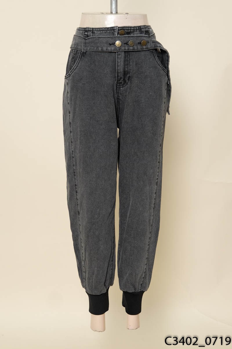 Quần jeans ghi bo ống C'Chat