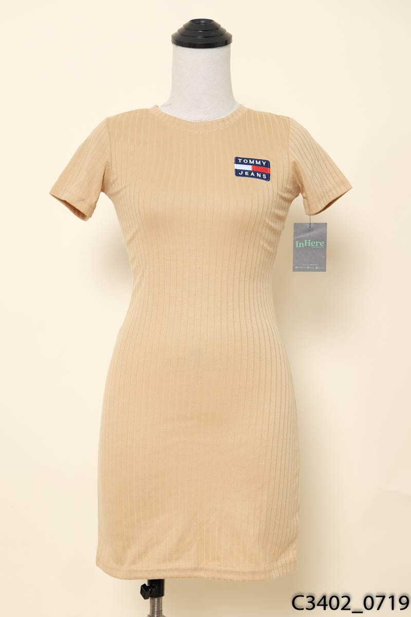 Đầm body vàng nâu New Tags
