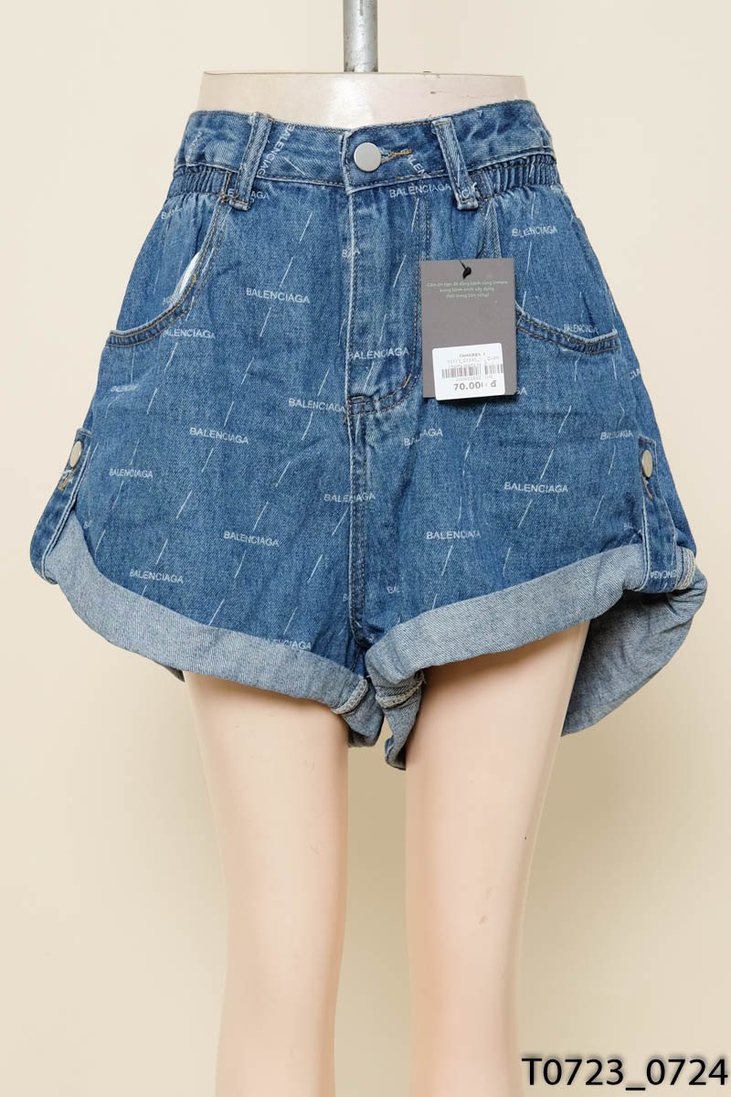 Quần shorts jeans xanh