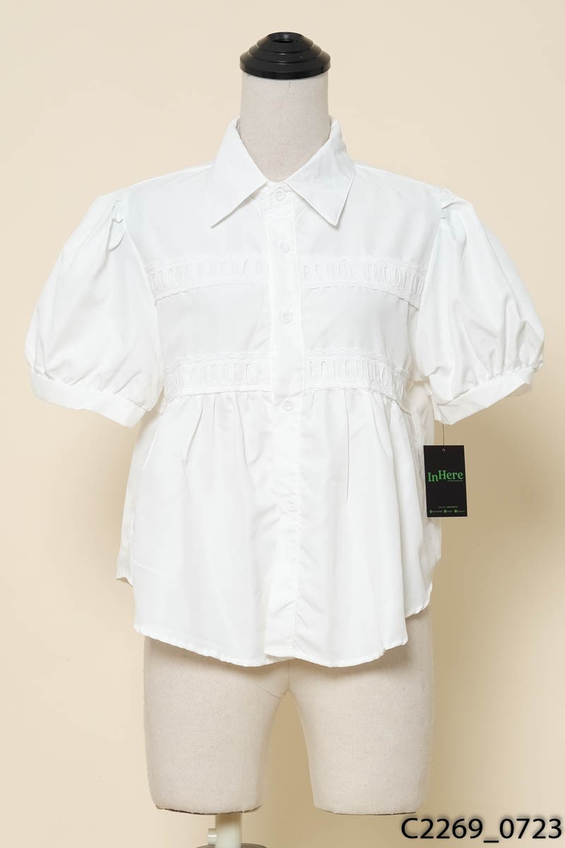 Áo sơ mi babydoll trắng