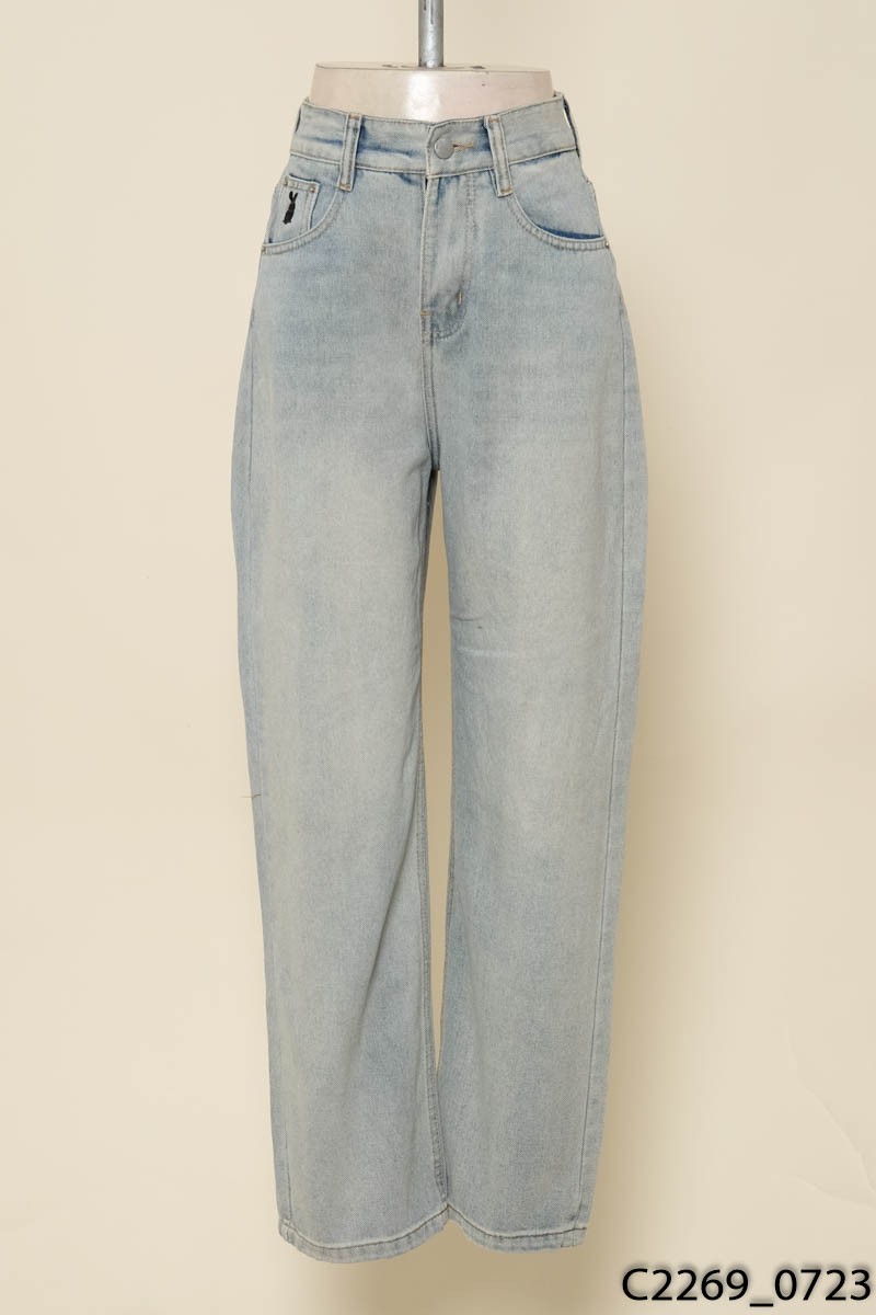 MINA JEANS-Quần jeans xanh ống đứng