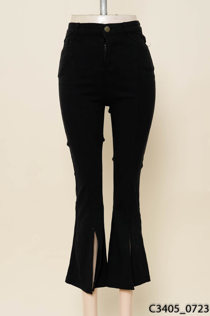 Quần Jeans đen ống loe