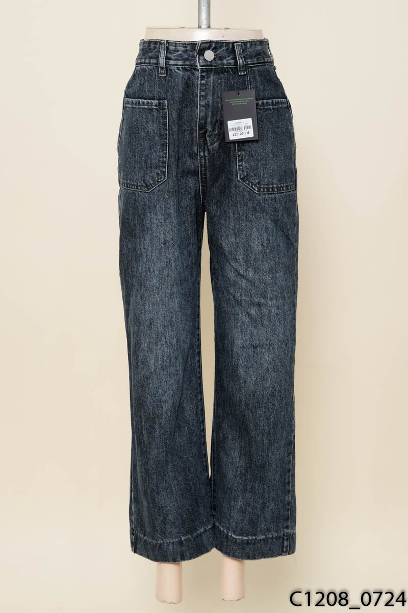 Quần jeans xanh túi trước
