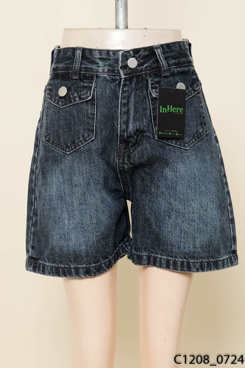 Quần shorts jeans xanh