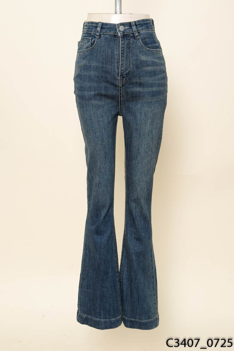 BBSTORE’S-Quần jeans xanh ống loe