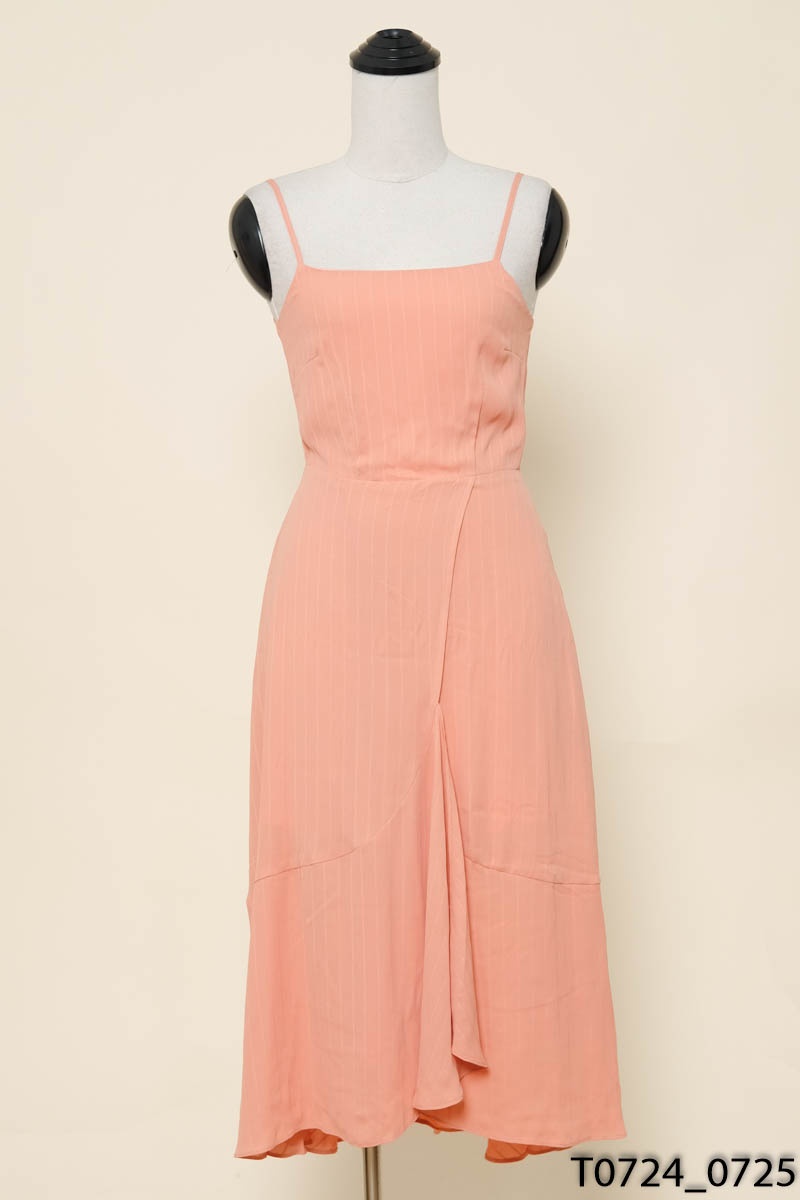 TẤM CLOTHES-Đầm 2 dây hồng cam