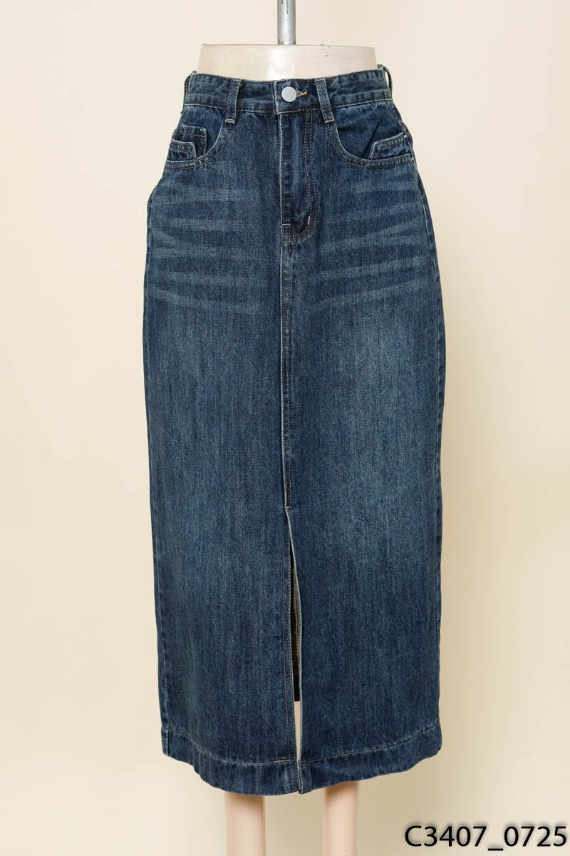 BBSTORE’S-Chân váy jeans xanh