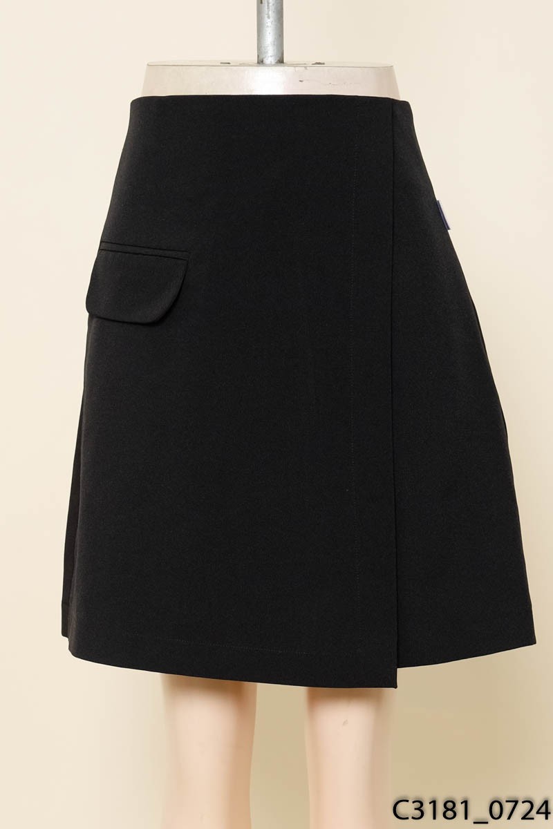 LILY'S DRESS-Chân váy đen túi trước