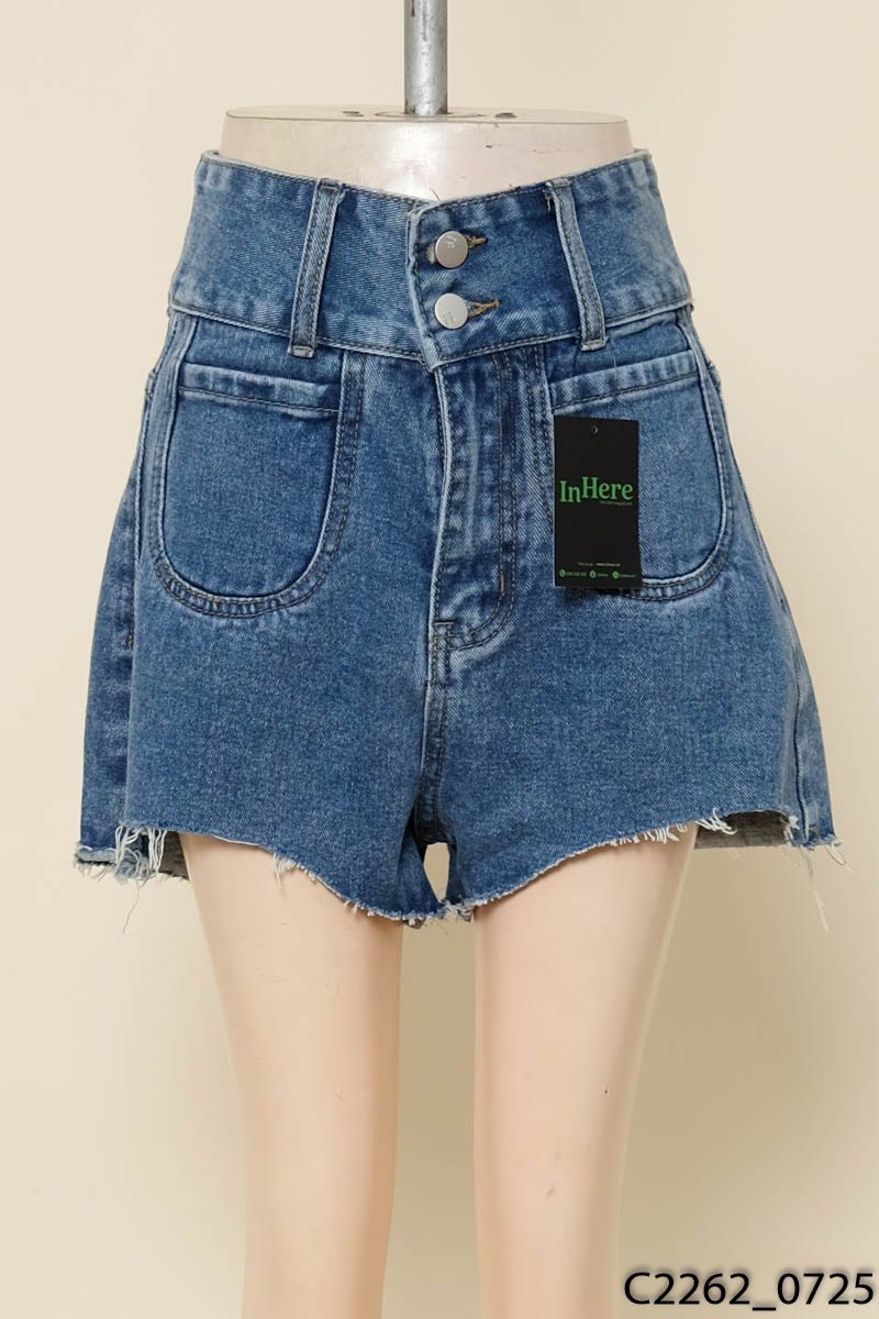 Quần shorts jeans xanh