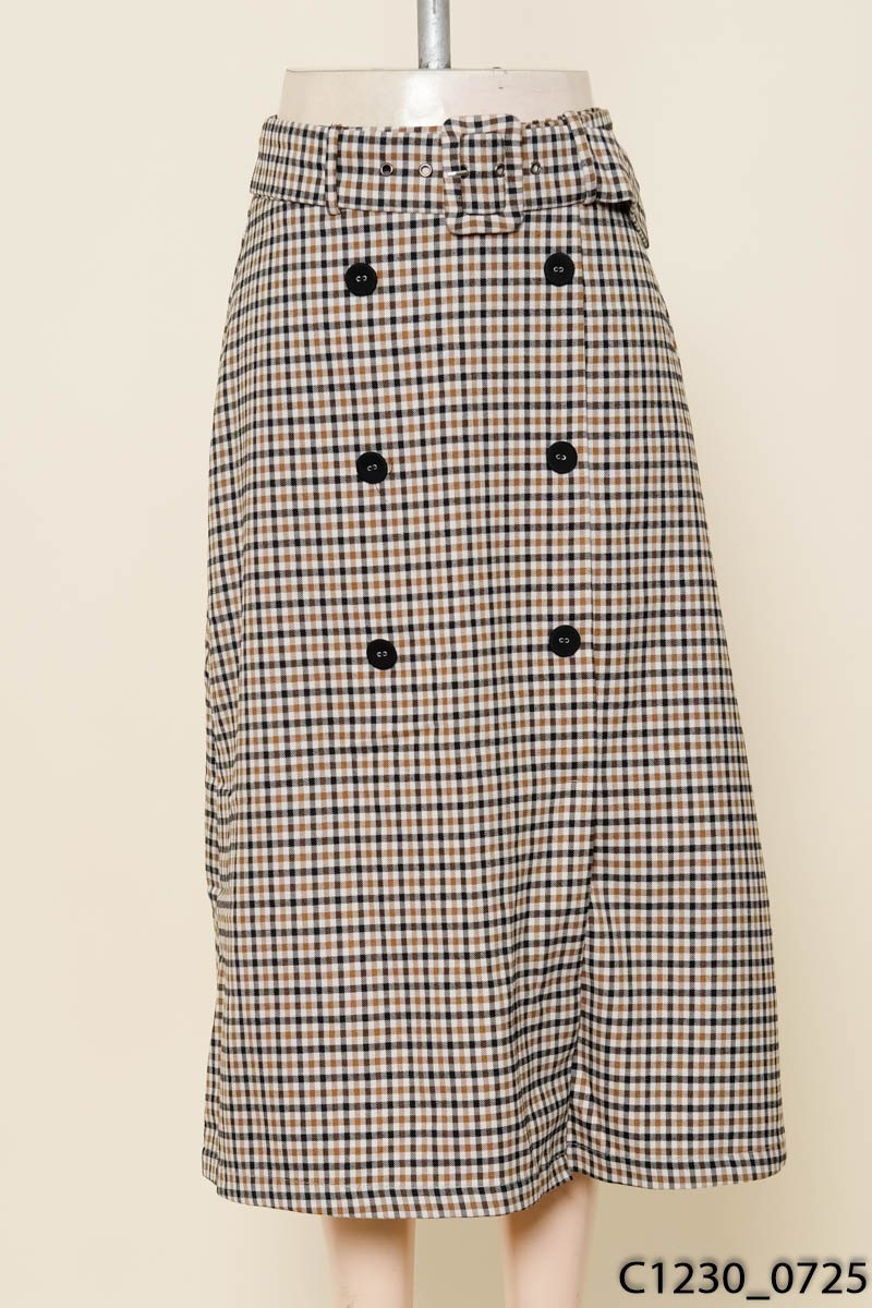 Chân váy caro nâu đen Adore Dress