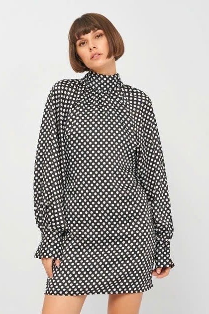 Đầm đen chấm bi Zara