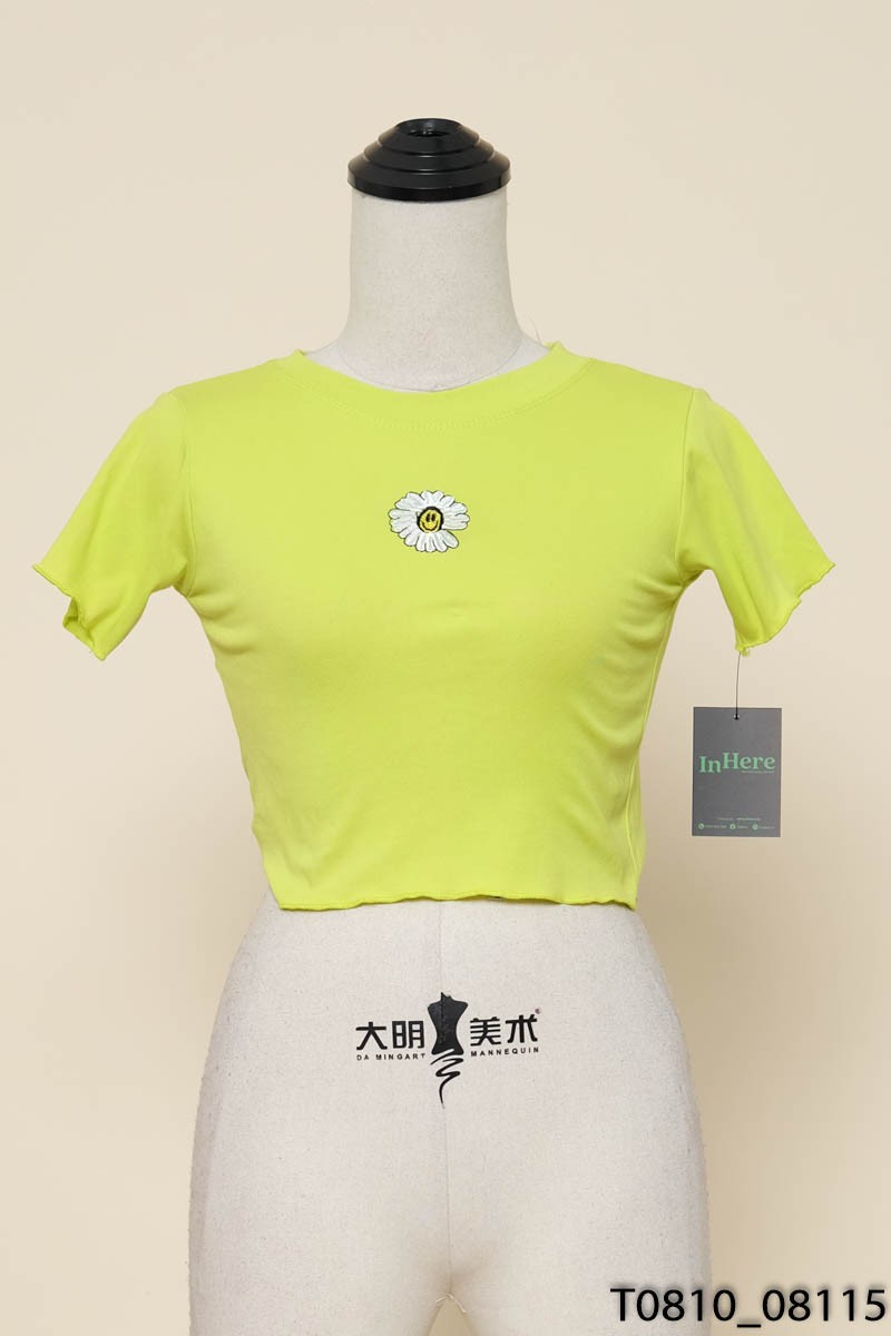 Áo crop xanh neon