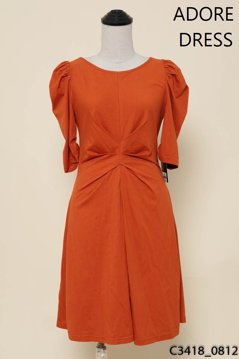 Đầm cam xếp ly eo Adore Dress New Tags
