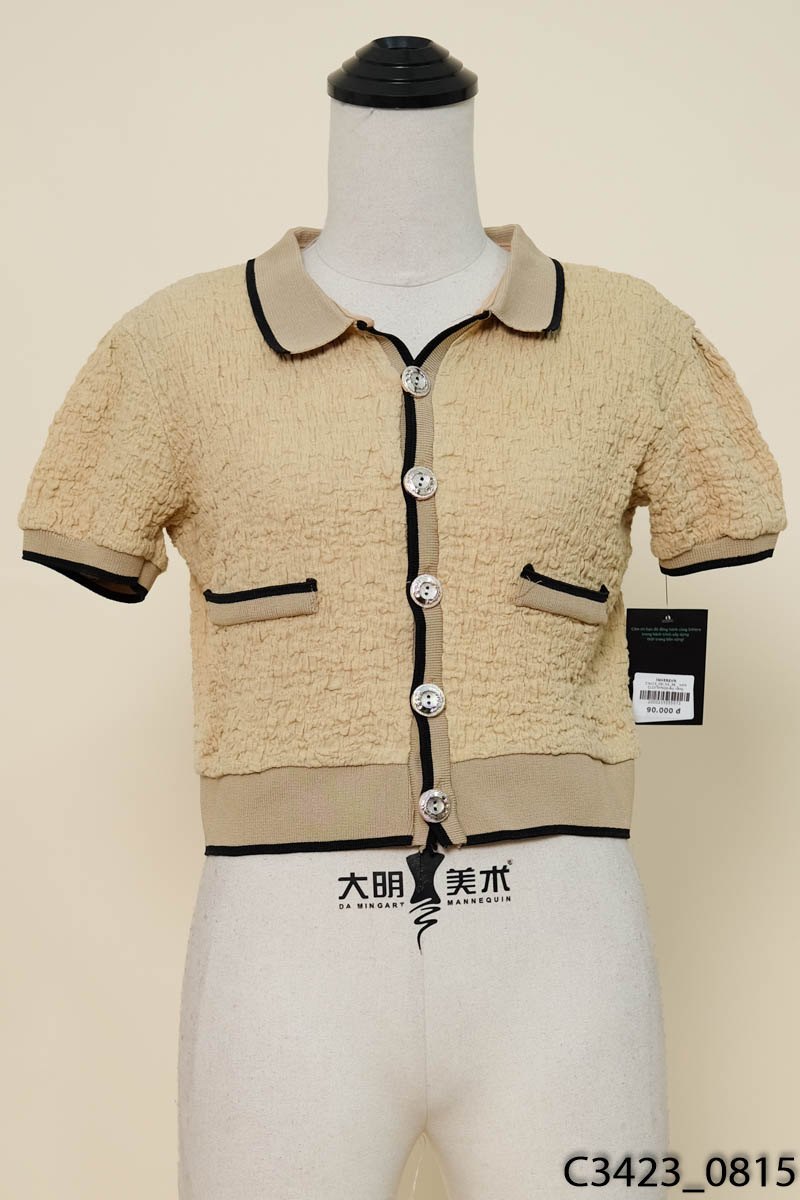 HER CLOTHINGS-Áo vàng viền đen