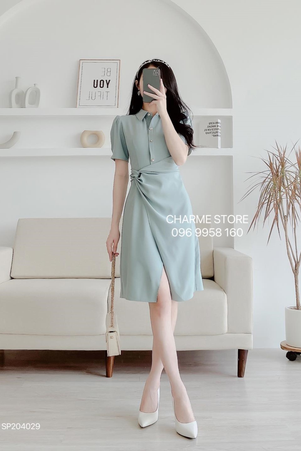 CHARME STORE-Đầm xanh ngọc