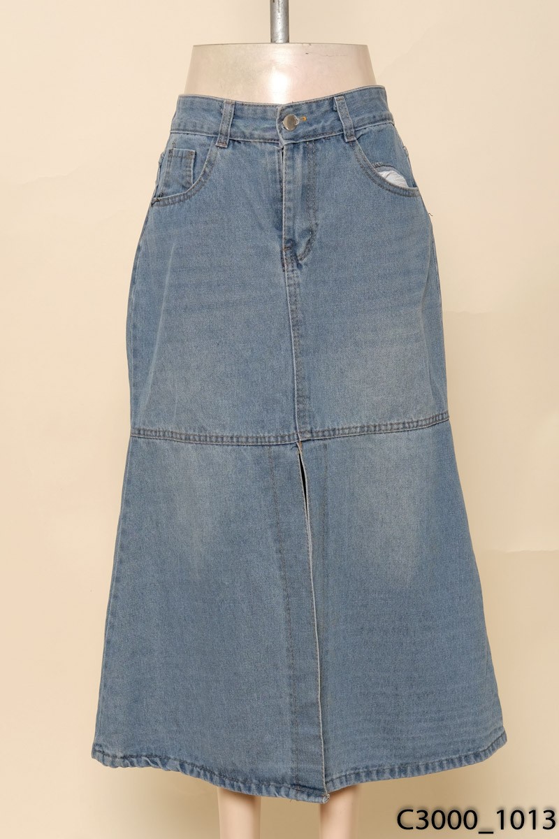 Chân váy jeans xanh