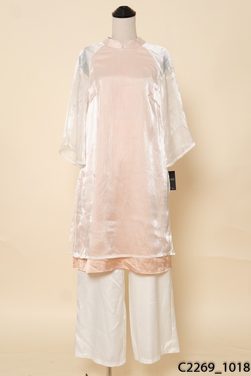 NIMI-Set áo dài trắng