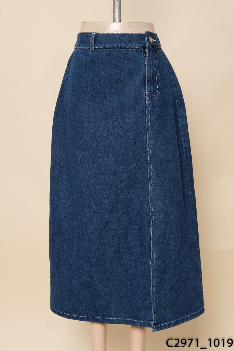 Chân váy jeans xanh