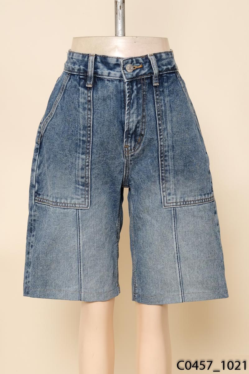 Quần shorts xanh bạc