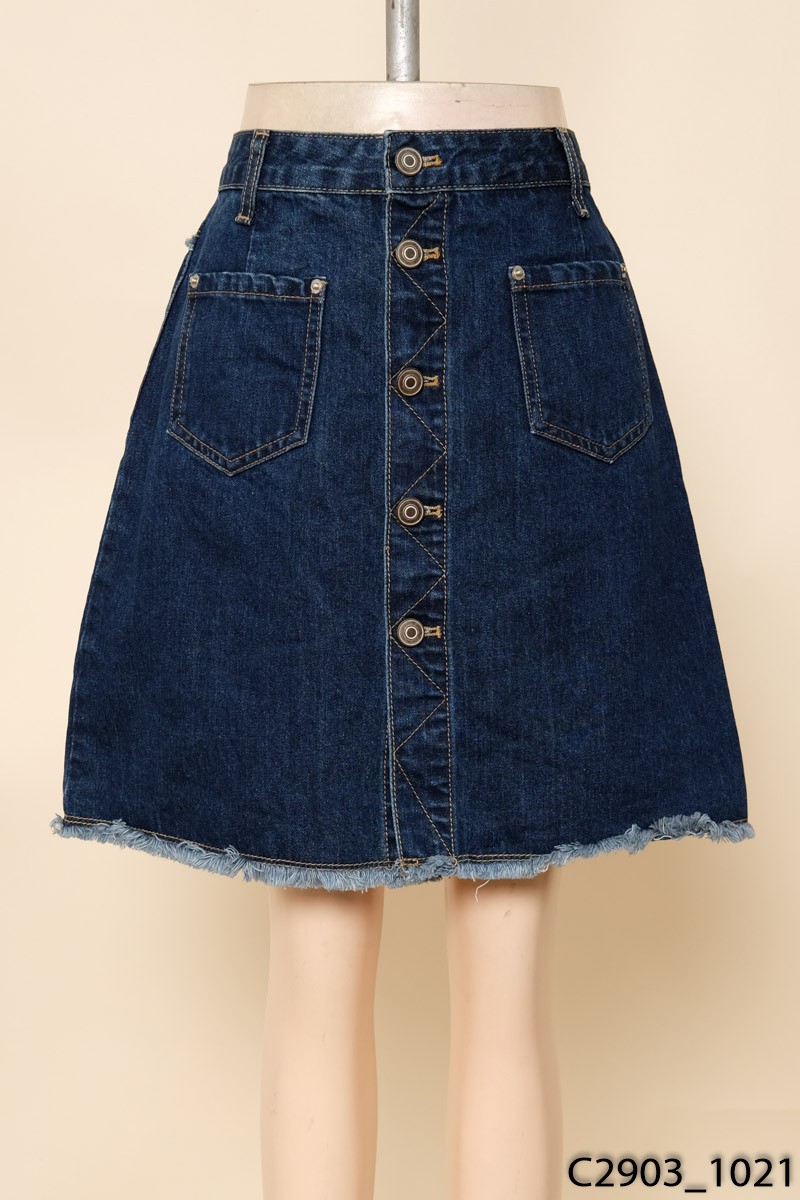 Chân váy jeans xanh