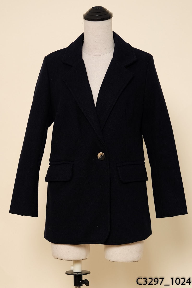 Áo khoác vest dạ xanh than