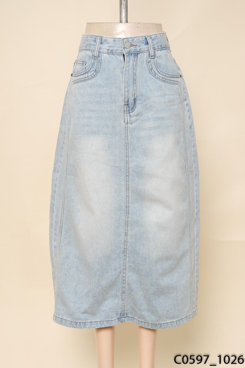 Chân váy jeans xanh