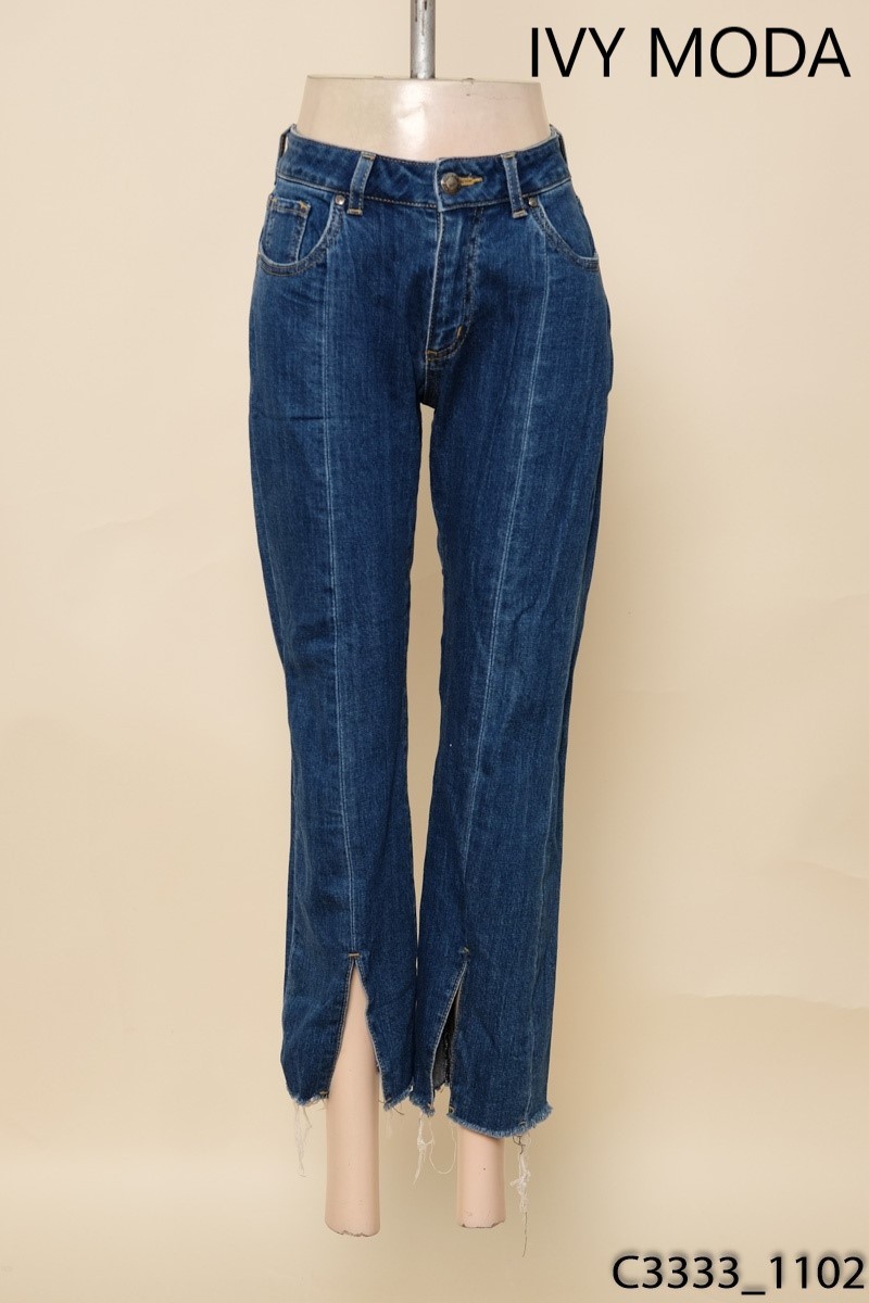 Quần jeans xanh ống loe Ivy Moda