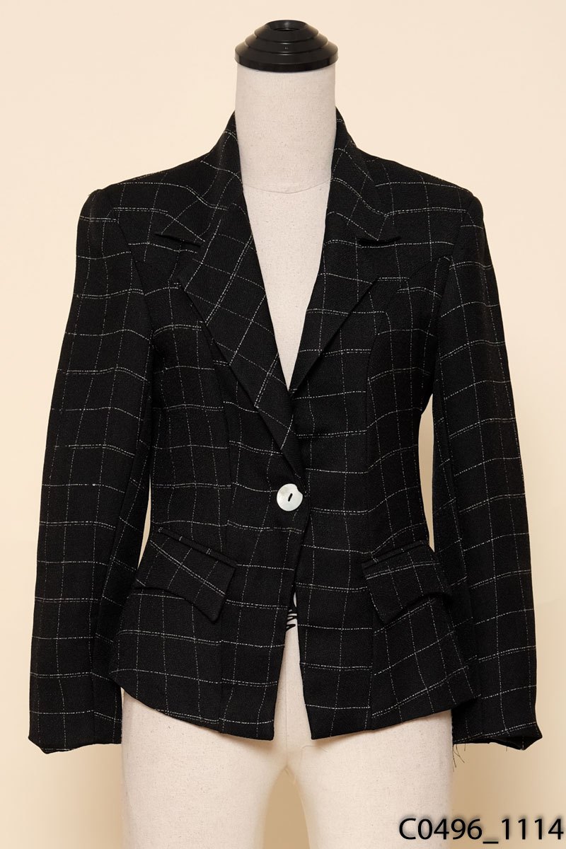 Áo vest đen kẻ