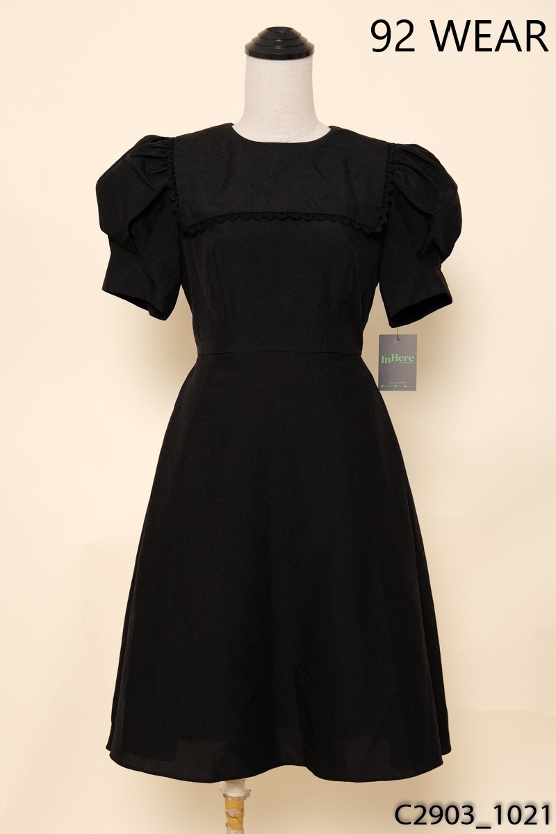 Đầm đen cổ bèo 92 Wear New Tags
