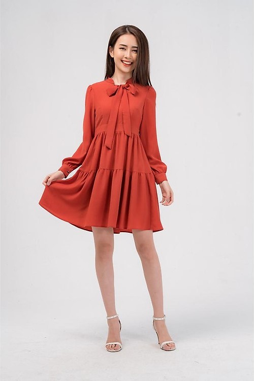 YODY-Đầm hồng cam