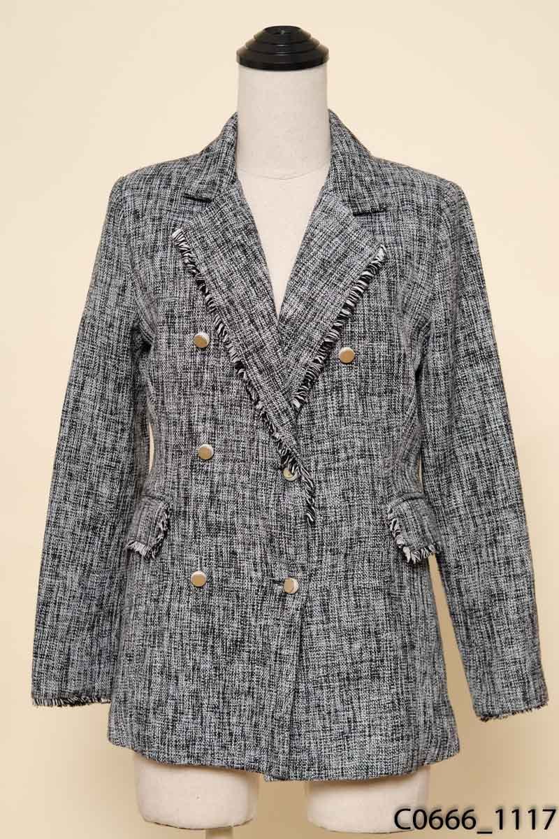 Áo khoác vest dạ đen
