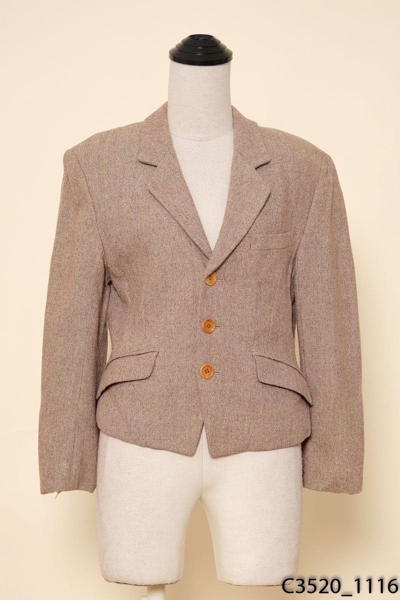 NICOLE CLUB-Áo vest dạ nâu