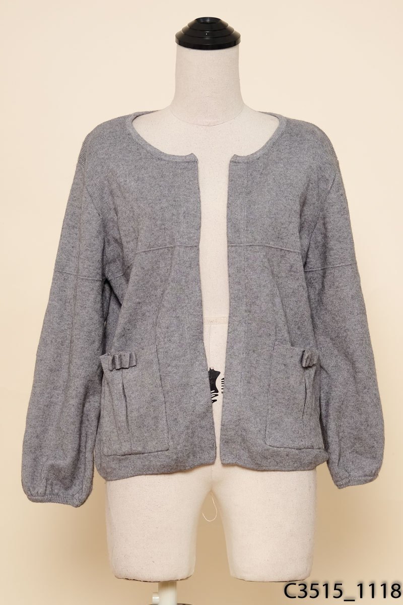 Áo cardigan len ghi