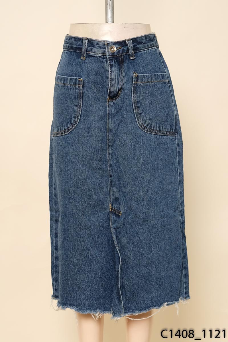 Chân váy jeans xanh đậm