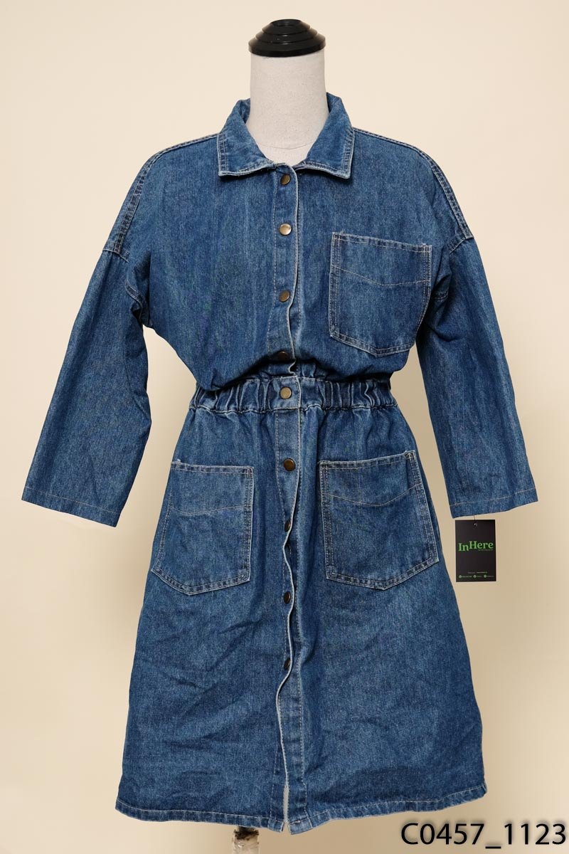 Đầm jeans xanh
