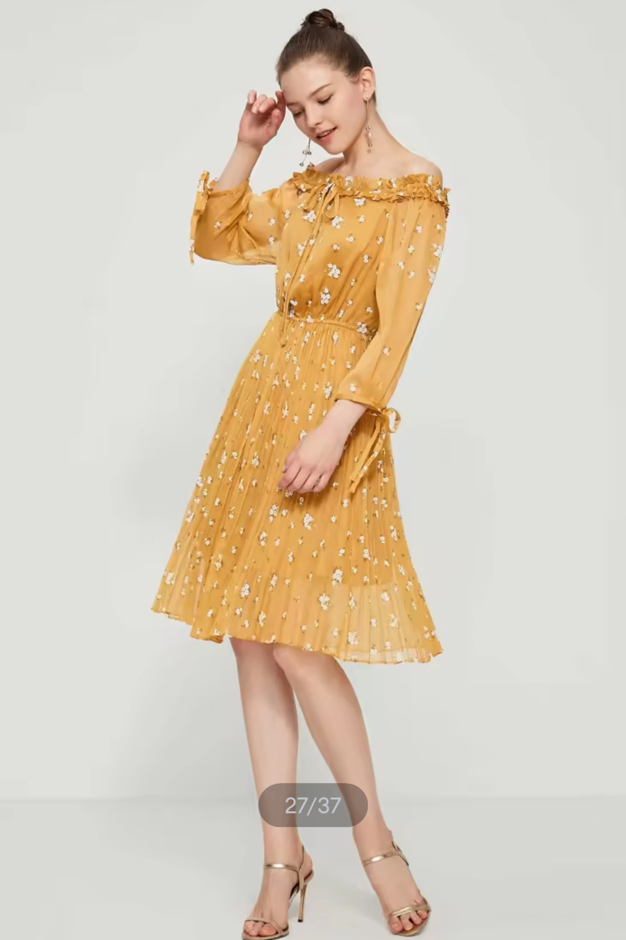 Đầm vàng hoa nhí VERO MODA