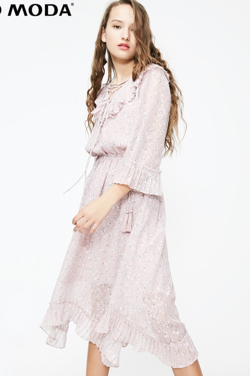 Đầm hồng hoa nhí VERO MODA