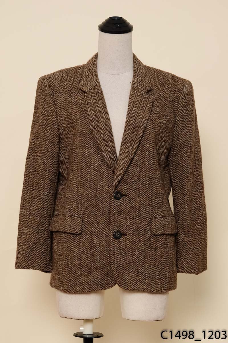 Áo blazer dạ nâu
